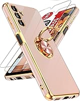 Vista 48 de LeYi para Funda de Teléfono Samsung Galaxy A13-5G: Protector de Pantalla de Vidrio Templado, Soporte Magnético Giratório de Anillo 360°, Borde Negro