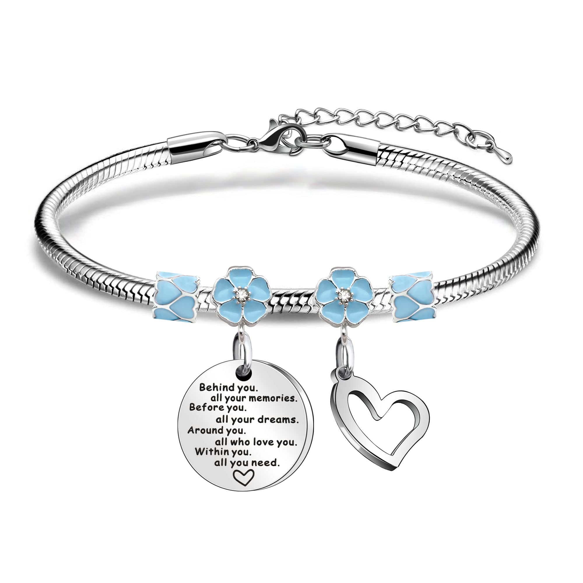 bifriendInspiration Bracelet Gift,Silver Pendant Snake Bracelet For Women Lady Girls Daughter Sisters Friends Coworker Employee Encouragement Silver Bracelet Jewellery