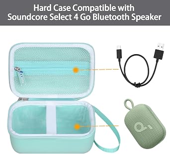Storage Case for soundcore Select 4 Go Bluetooth Shower Speaker by Anker, Case Only (Green)