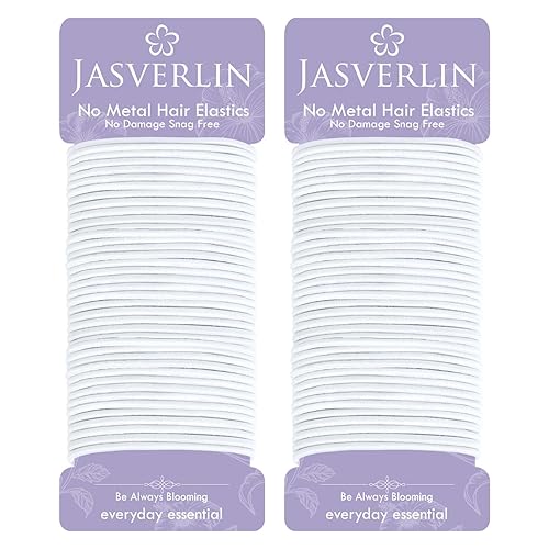 Miniatura 15 de Ligas finas para el cabello, pequeñas bandas elásticas de goma para textura fina y media, soportes para cola de caballo de larga duración