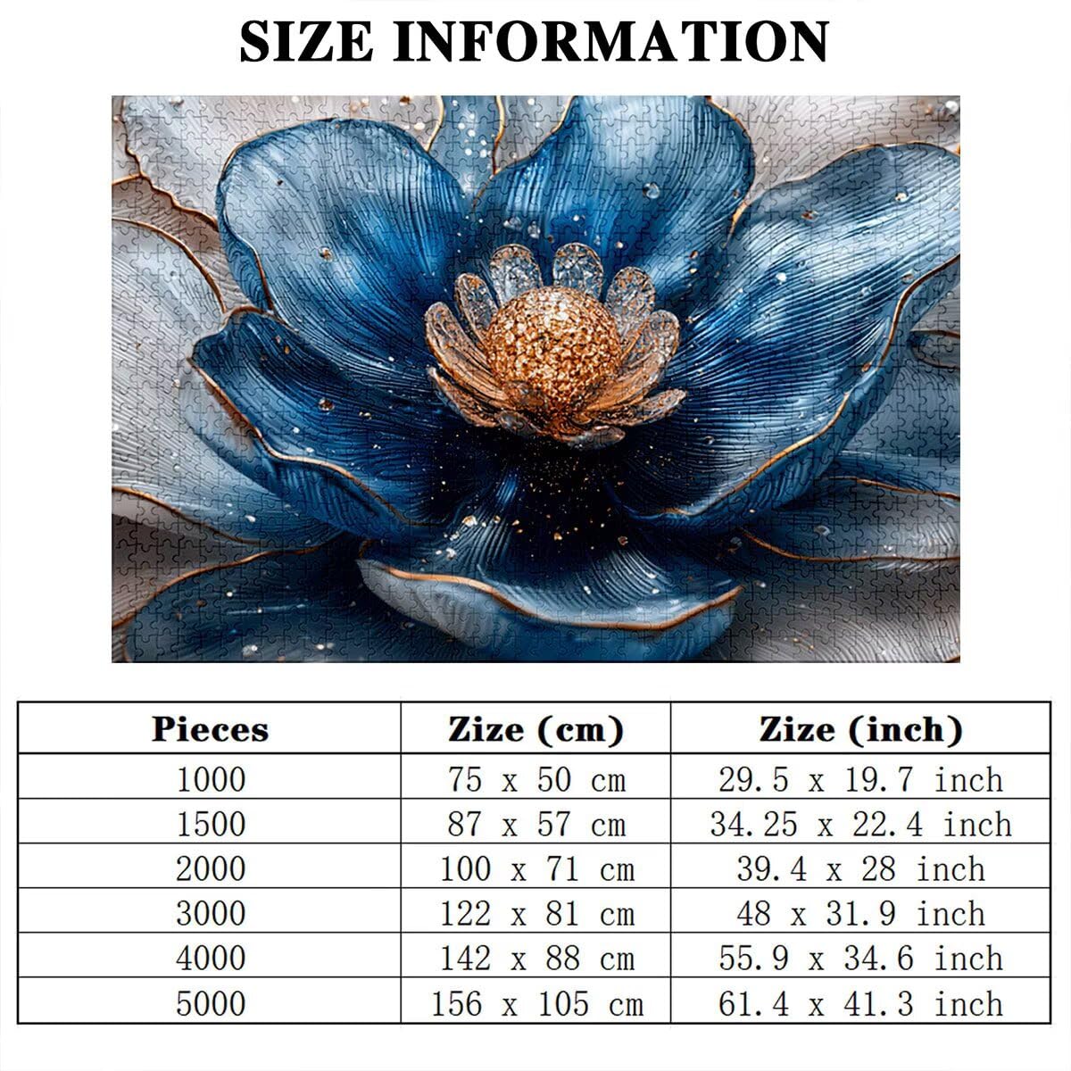 Puzzle 2000 sztuk kwiat dla dorosłych, abstrakcyjne drewniane puzzle dla dorosłych, trudne drewniane łamigłówki, rodzinne gry edukacyjne, łamigłówki z pudełkiem na prezenty dekoracje do domu, prezent