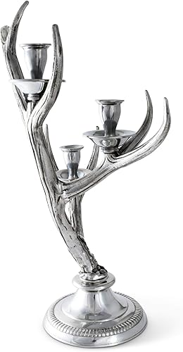 Miniatura 2 de Arthur Court Designs Candelabro de metal de aluminio / 3 candelabros cónicos de 13 pulgadas de ancho 17.5 pulgadas de alto