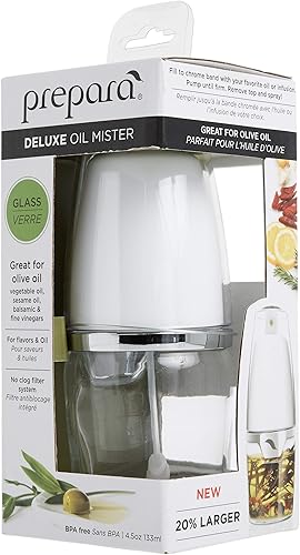 Vista 6 de Prepara Deluxe Oil Mister, banda cromada, blanco/cromo