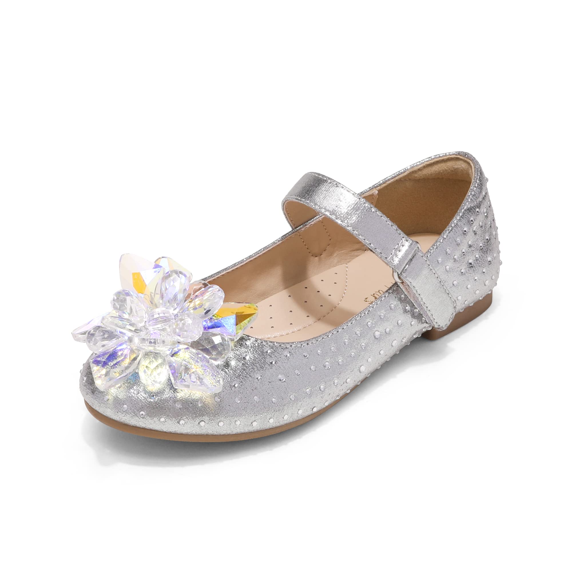 Photo 1 of * size 4 *
DREAM PAIRS Girls Wedding Party Dress Shoes Princess Crystal Flower Ballet Flats 2 Little Kid Silver/Rhinestone