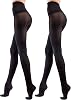 Leamel 2 Pairs Soft 80 Denier Opaque Black Tights for Women Multipack 2 Pack Black Women's Tights Gift Pack