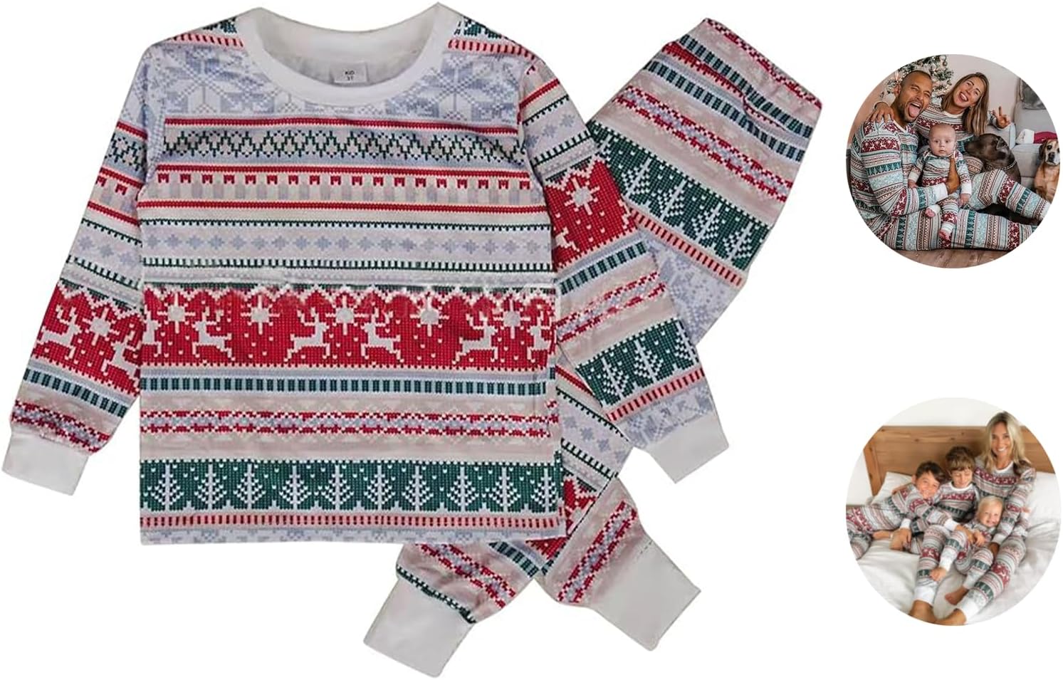 OYDAS Christmas Family Pajama Set Christmas Pajamas For Family Matching Outfits Mom Daughter Dad Son Baby Nightwear Xmas Pyjamas Set