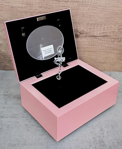 Miniatura 9 de Ebros Gift Cottage Garden To My Ballerina You've Danced Into Our Hearts Burlwood rosa con flores Scrollwork Barinket Wind Up Caja de música con