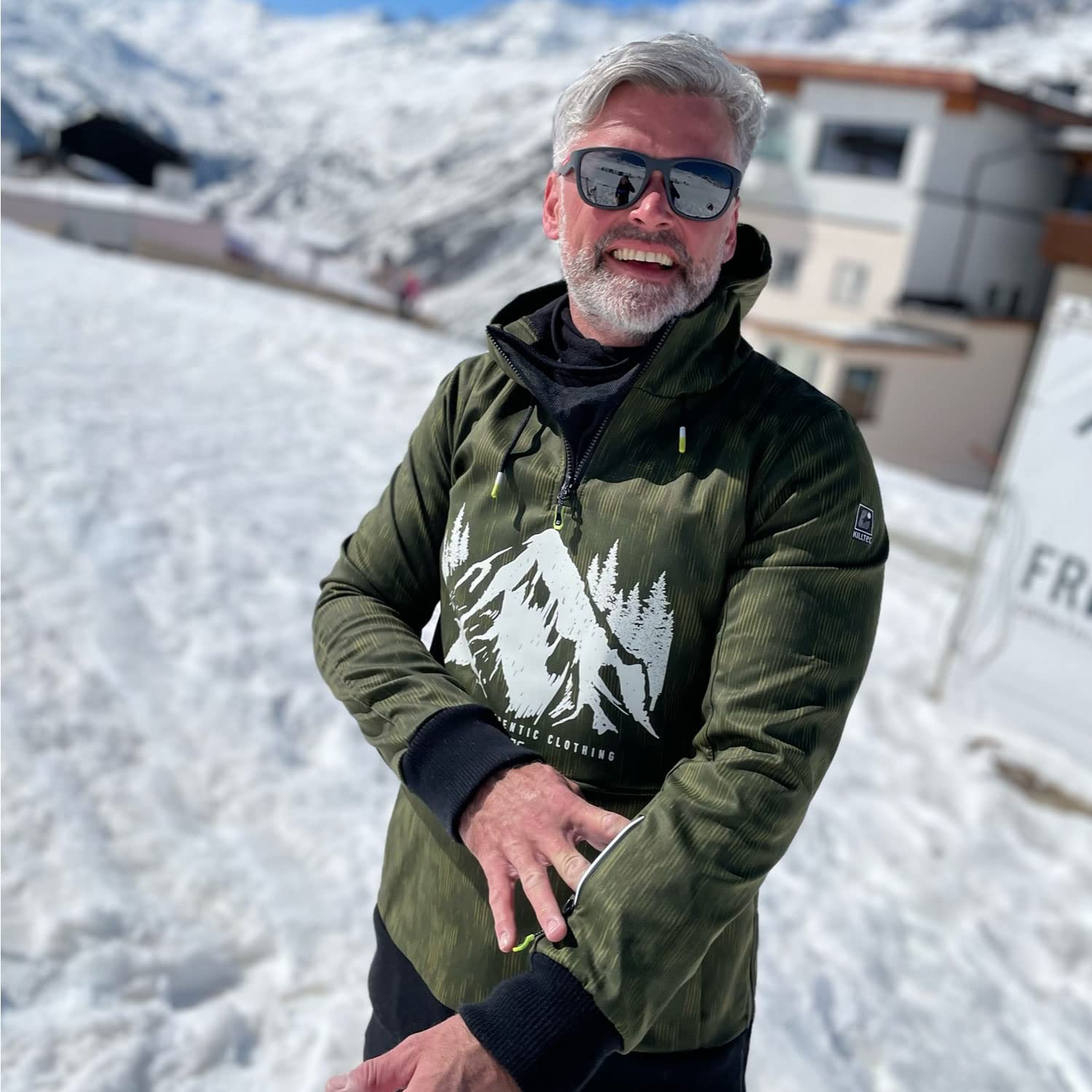 killtec Herren leichter Skianzug - mit 10.000 mm Wassersäule - Windbreaker Hoodie und Funktionshose