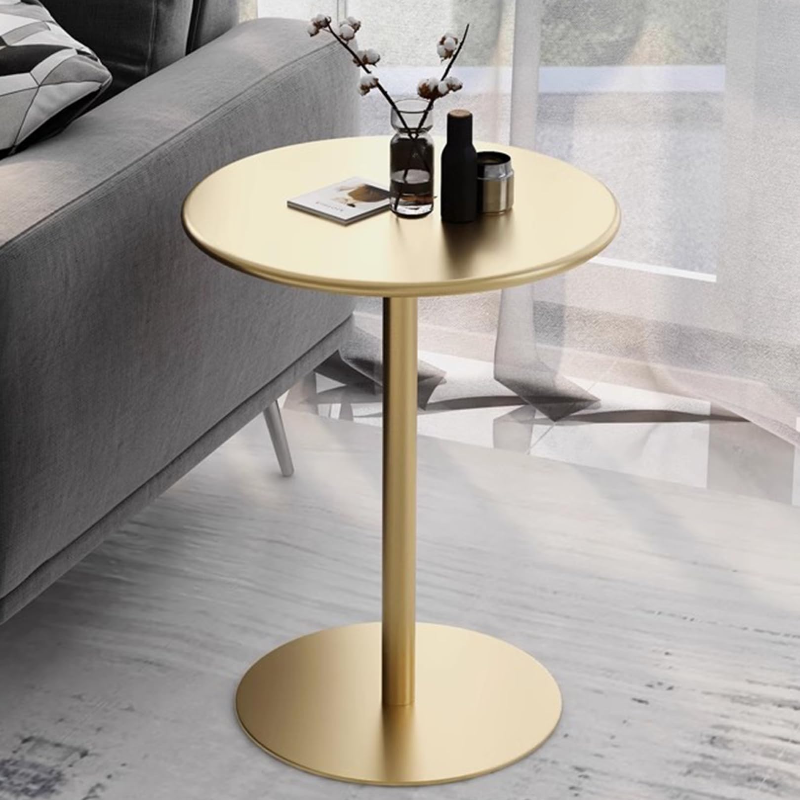 ASerZenith Bistro Table, Round Pub Table Home Kitchen Breakfast Bar Tables With Metal Legs, Bistro Cocktail Tables For Kitchen, Restaurant And Cafe,2Pack-40X40X56Cm