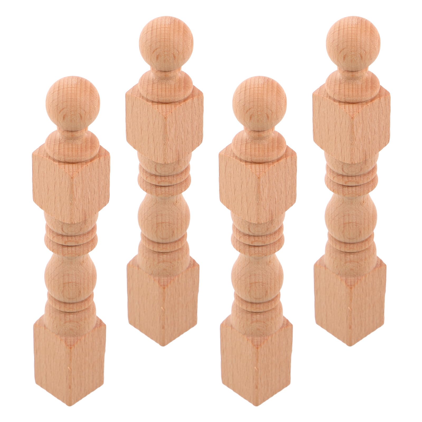 Postes de barandilla de madera natural 13.5x2x2 cm para manualidades