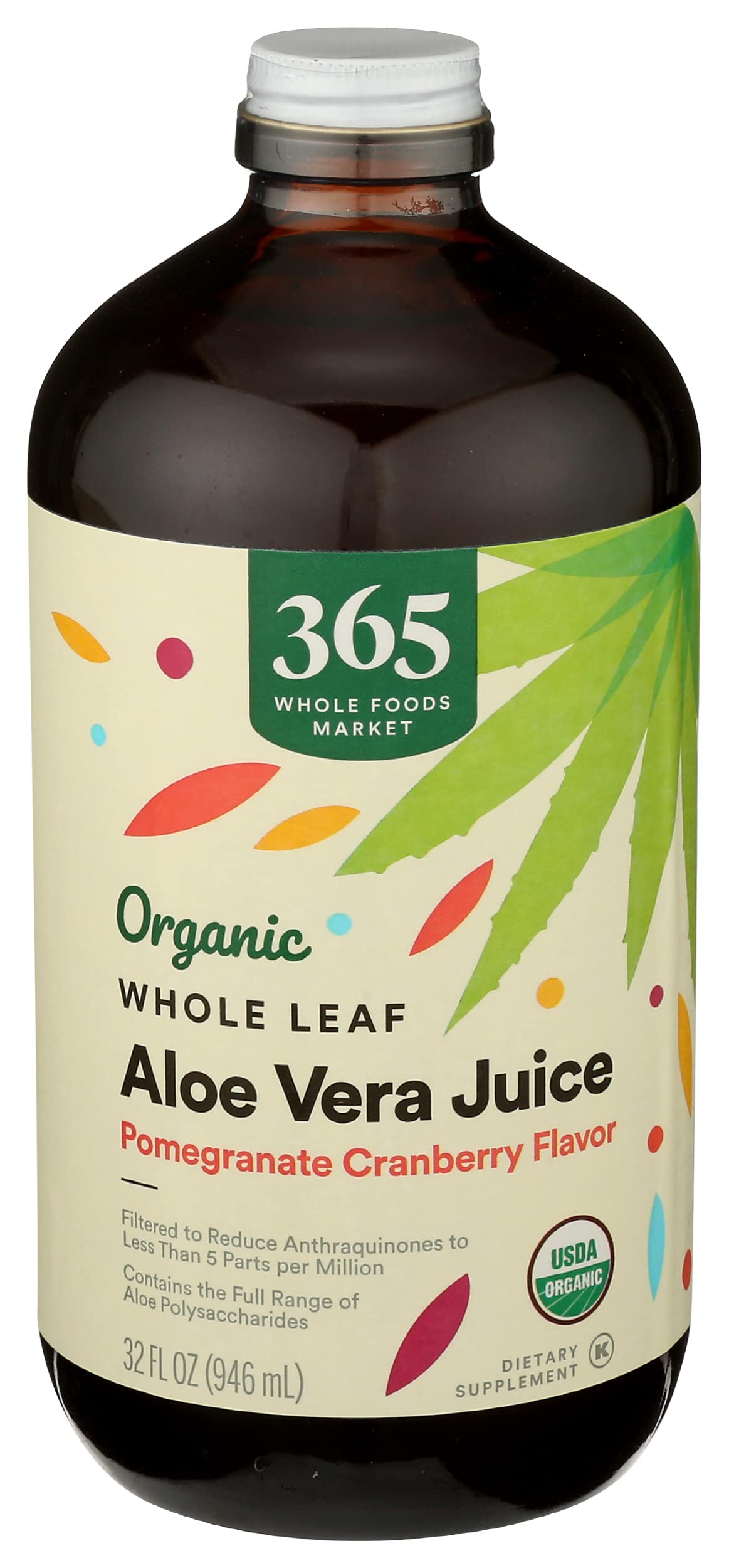 365 by Whole Foods MarketJuice Aloe Vera Whole Lf Pomegranate Cranberry Organic, 32 Fl Oz