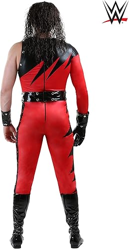 Miniatura 5 de Kane - Disfraz oficial de WWE para hombre, talla grande, 3X, color rojo