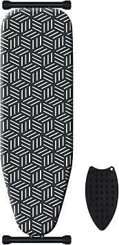 caius Ironing Board, Compact and Space Saver Full Size Ironing Board, Extra Wide Ironing Area with Extra Thick Heavy Duty Pad