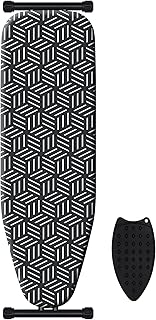 caius Ironing Board, Compact and Space Saver Full Size Ironing Board, Extra Wide Ironing Area with Extra Thick Heavy Duty Padded Cover, Stable Structure, Easy to Fold