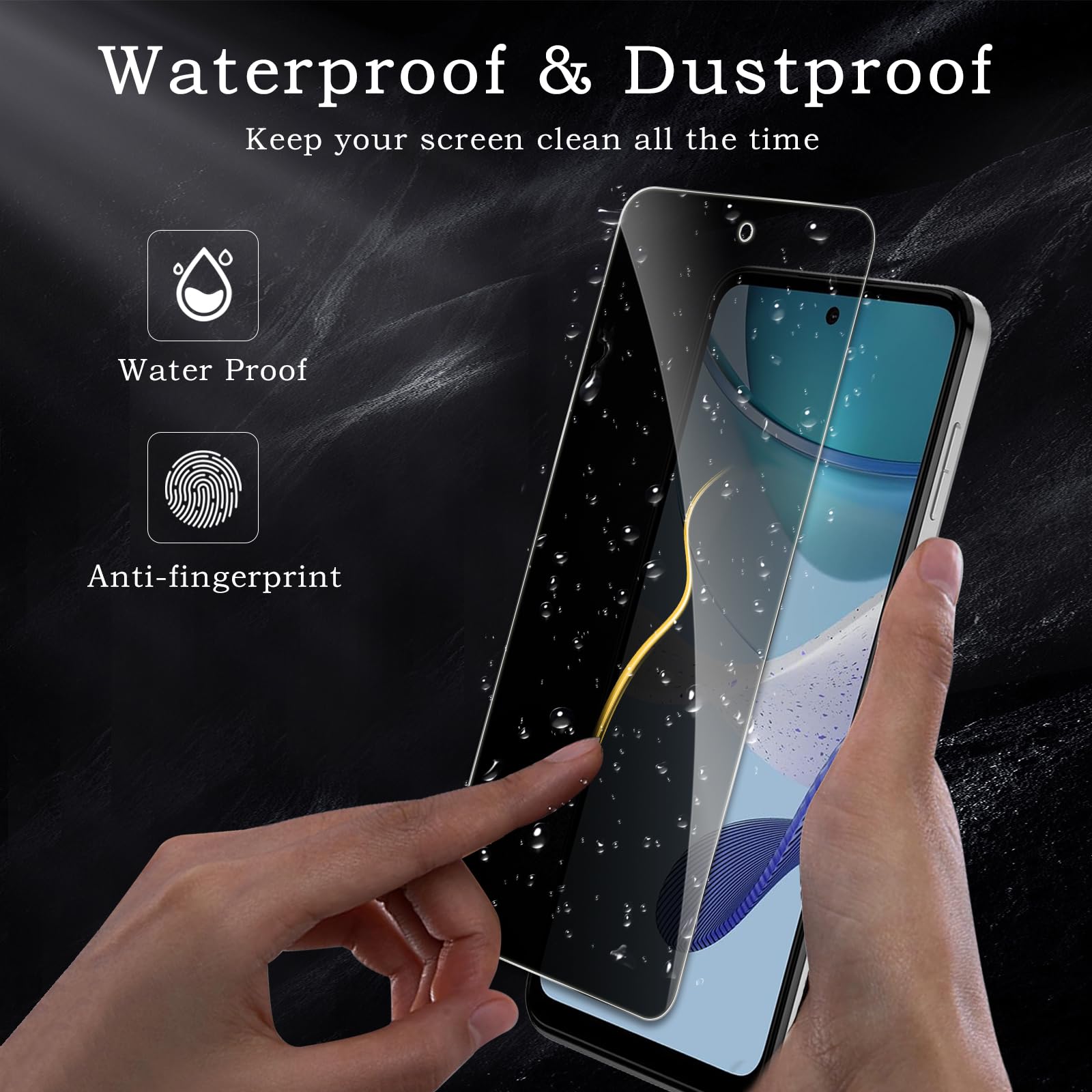 Pellicola protettiva per la privacy per Motorola Moto G 5G 2023, accessori in vetro temperato infrangibile, pellicola in vetro temperato anti spia, compatibile con custodie, ultra resistente, durezza