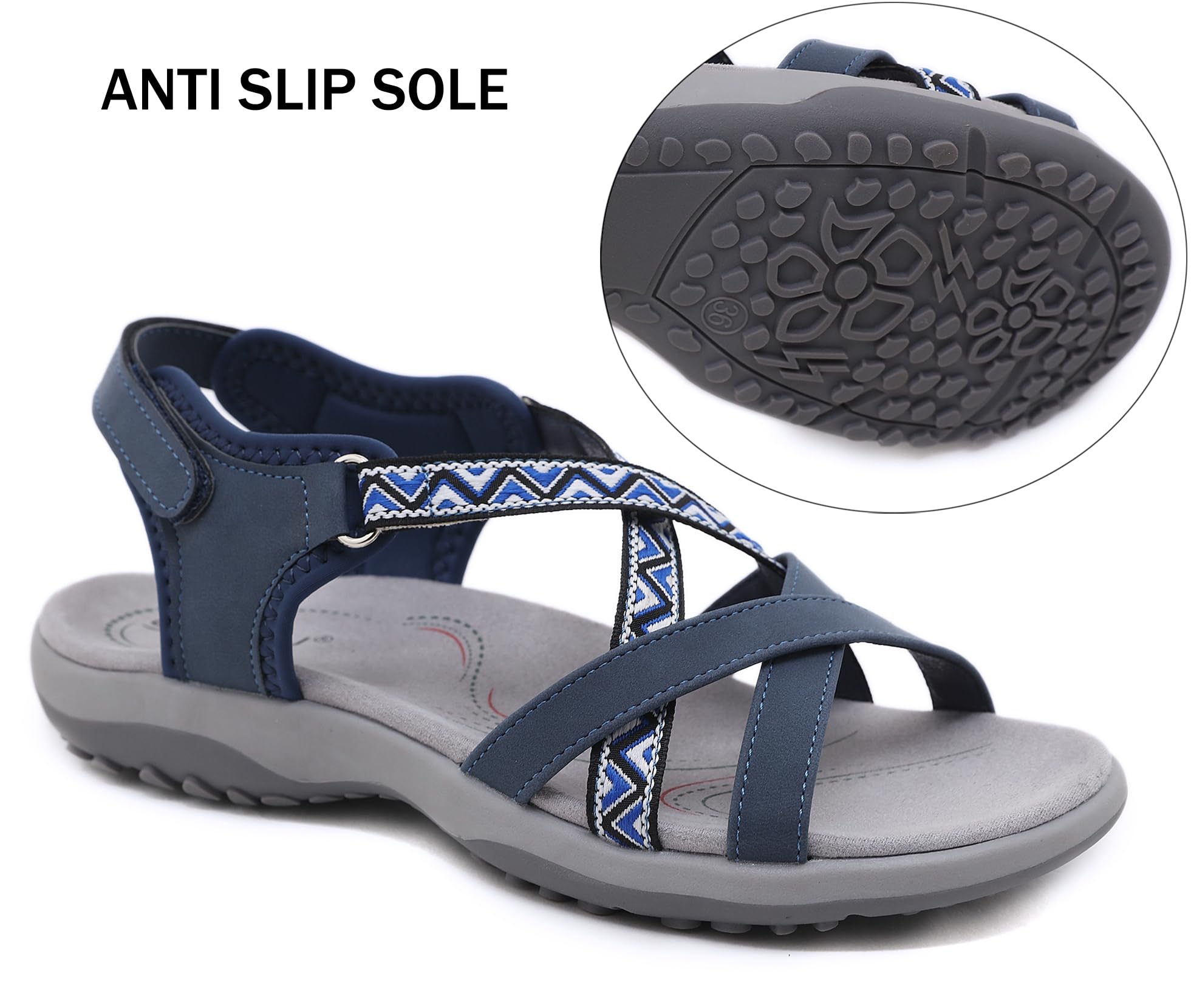 Meik Mangni Sandales Sport Femme Sandale de Randonnée d'été Sandales de Marche