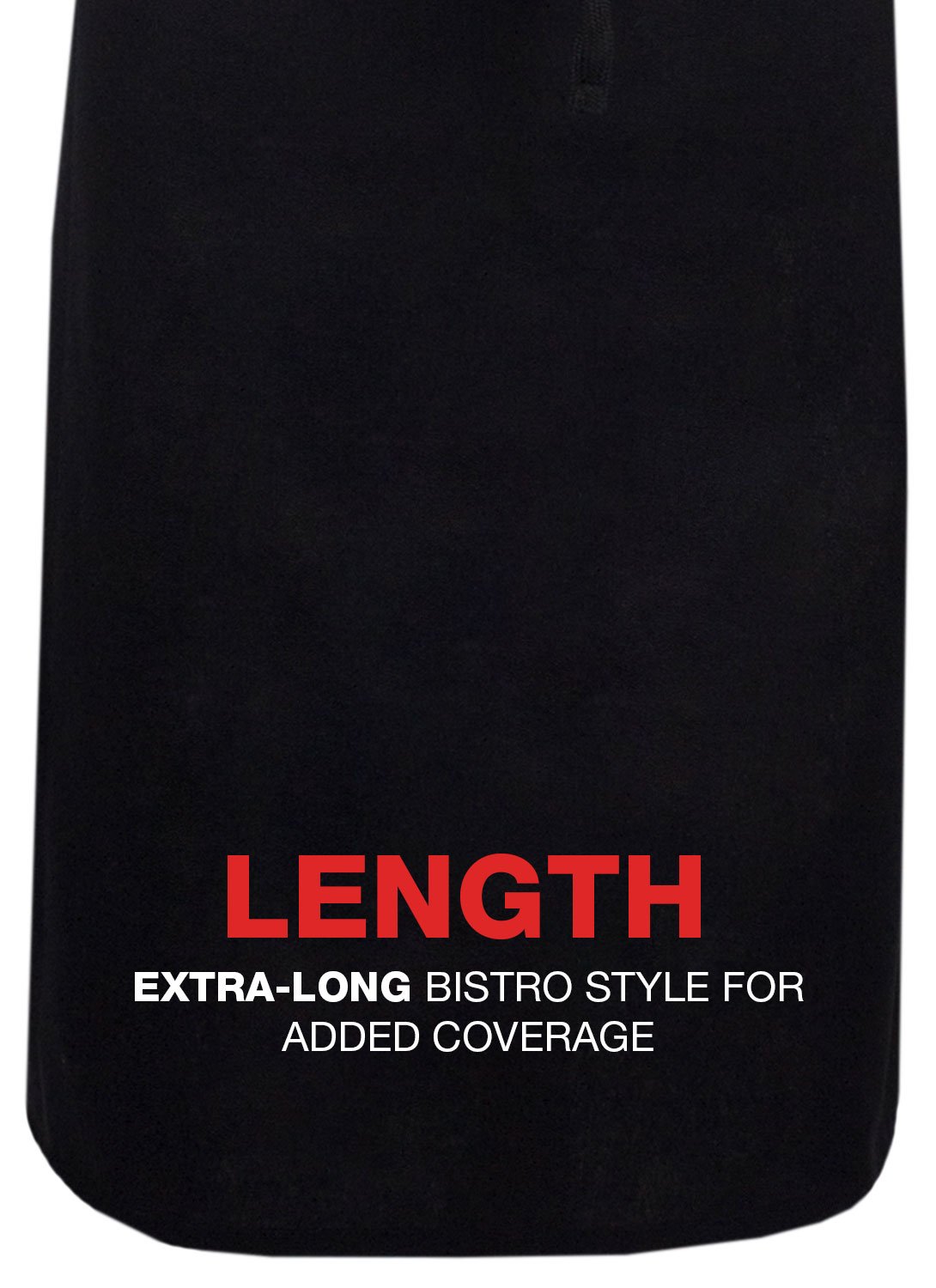 Ritz Food Service CLBIABK-1 Kitchen Bib Kitchen Apron, Black