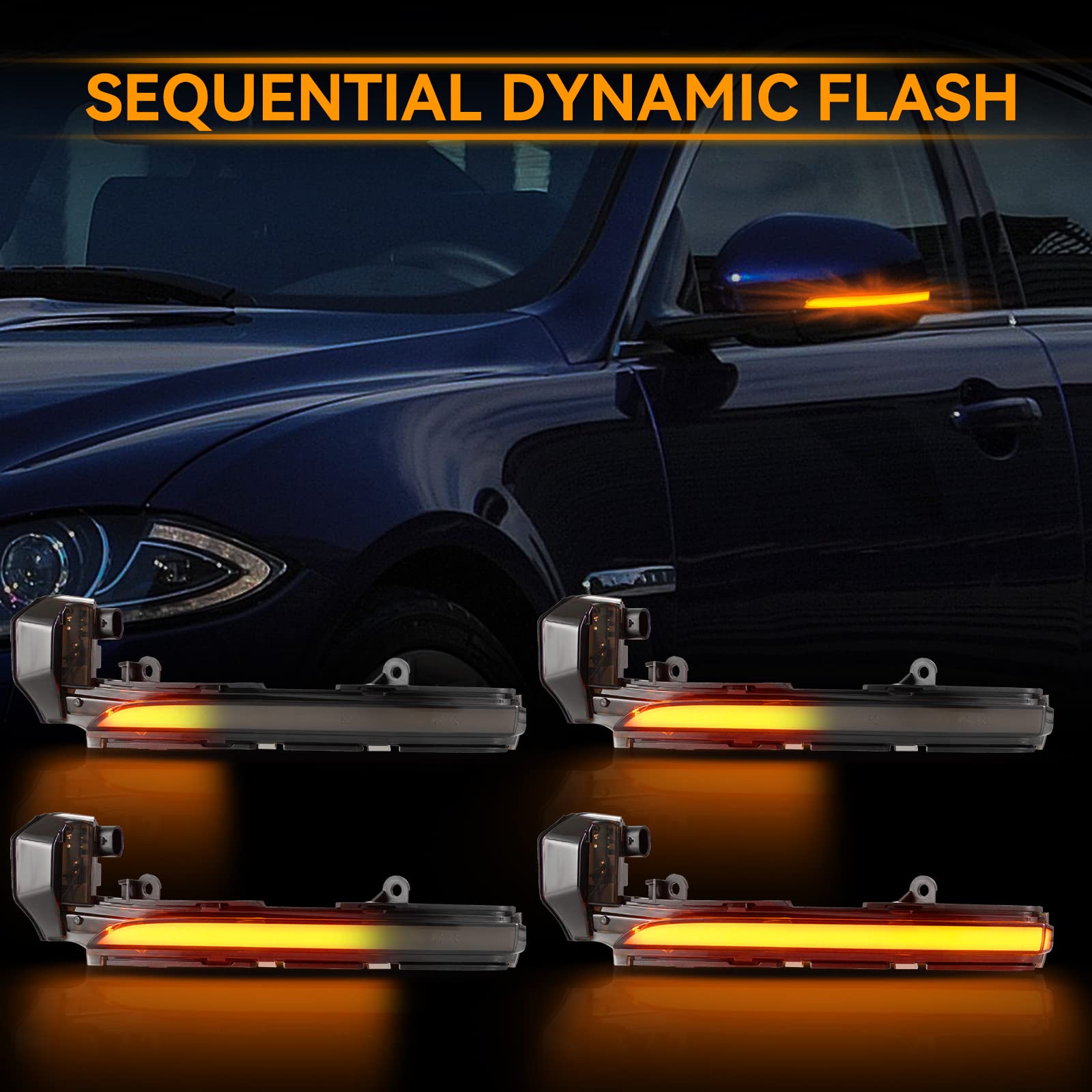 HZJA Dynamic Side Indicator For Jaguar XE XF XJ F-TYPE XK XKR I