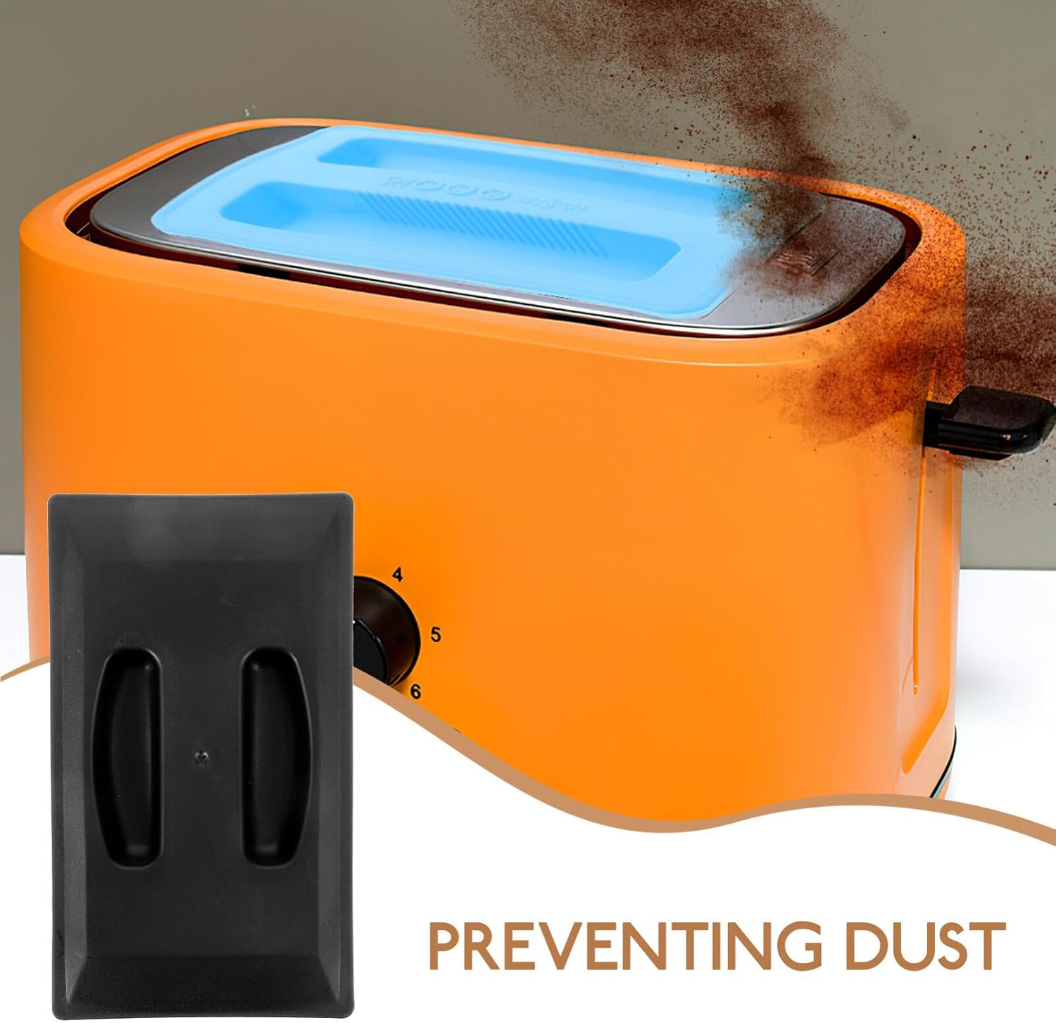 Dustproof Toaster Lid Cover for Bread Maker Plastic Protective Cover for Home Kitchen Compatible with Various Brands Easy Installation Removal Daily Use Accessories