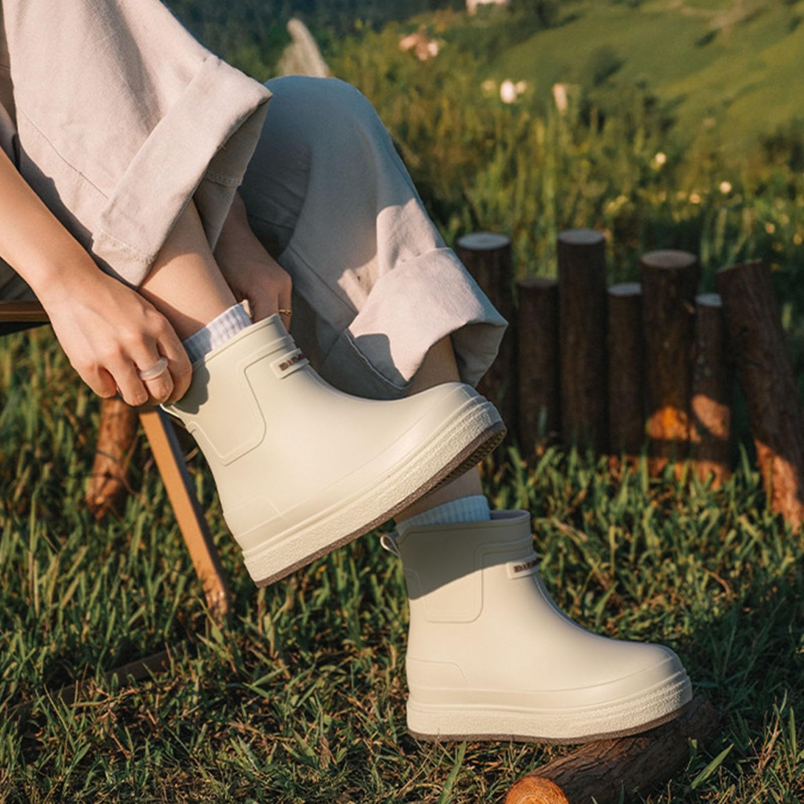 Bottes De Pluie Femmes Hommes Chaussures De Jardin Coupe Large