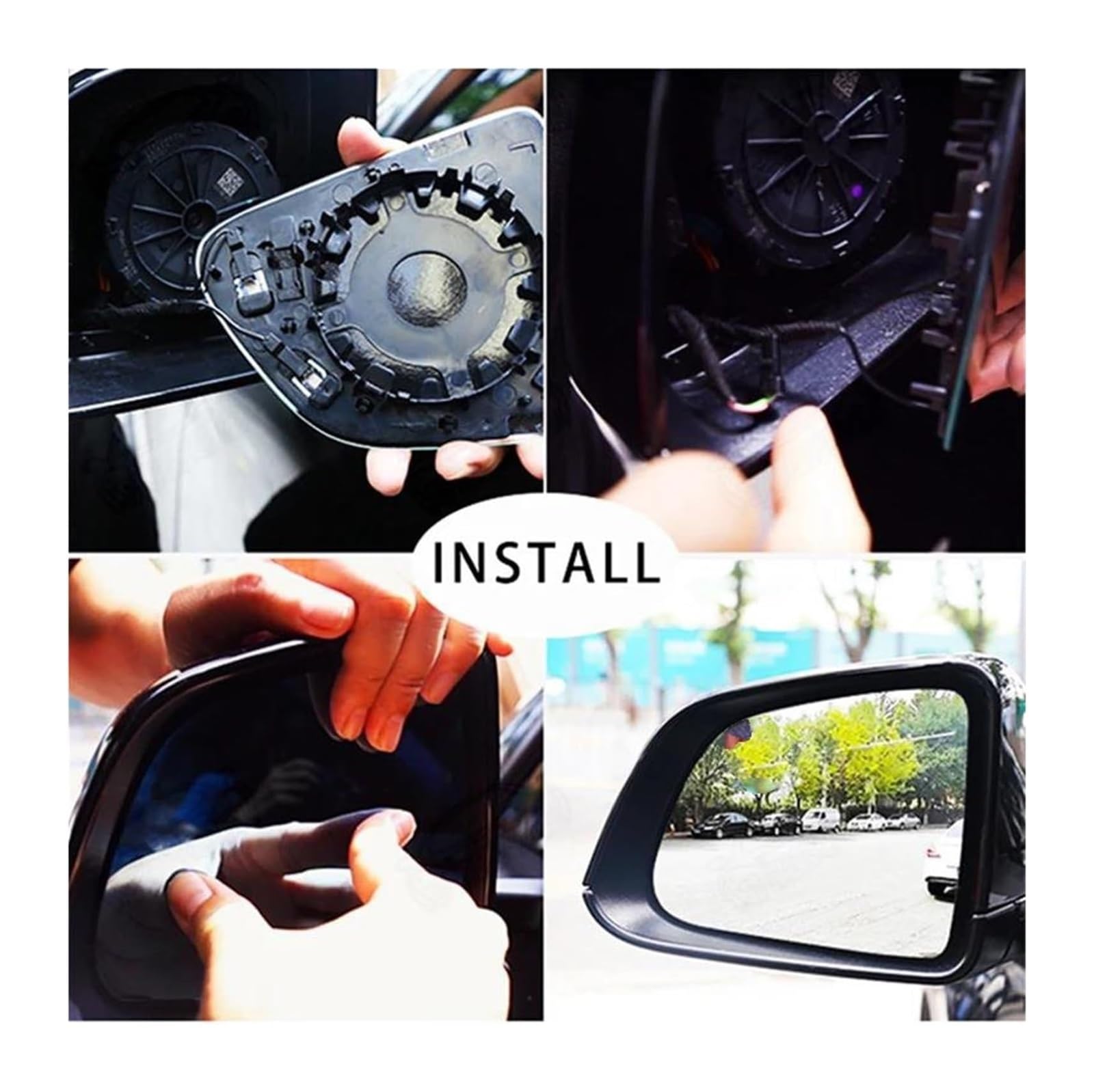 Per Model 3 Per Y Per X Per S Auto 800R Grandangolo Ampia Visione Retrovisore Riscaldamento Antiabbagliante 1 Coppia Vetro Specchietto Retrovisore Lato