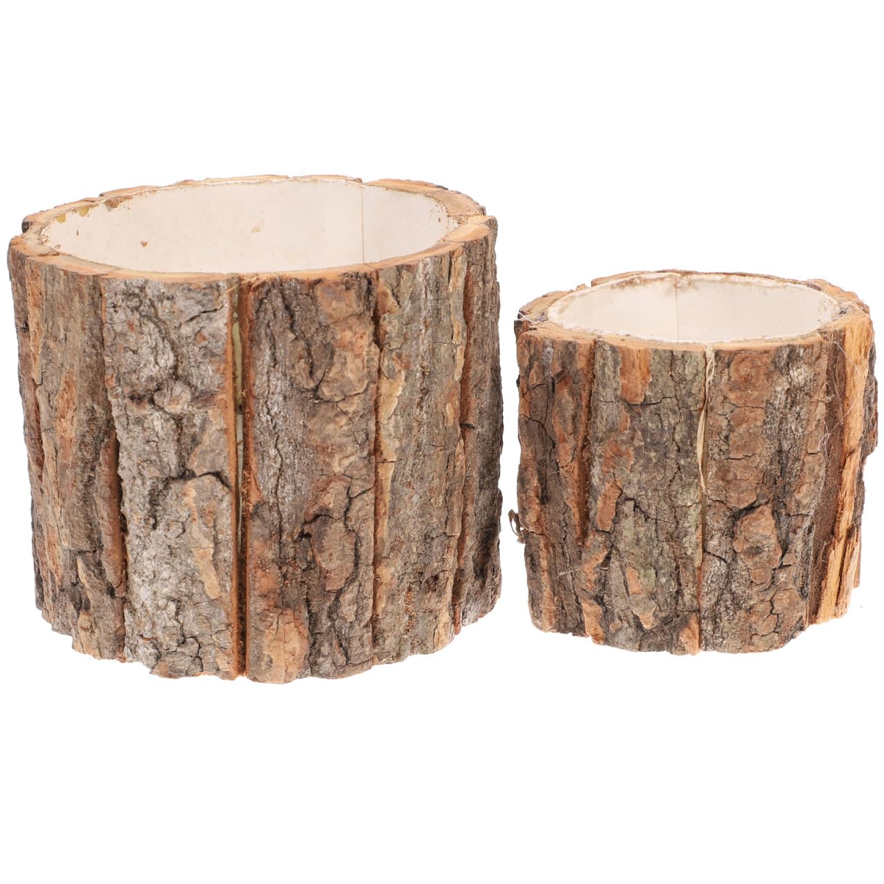 Pots à fleurs en écorce créatifs jojofuny jardinières en bois naturel pour extérieur