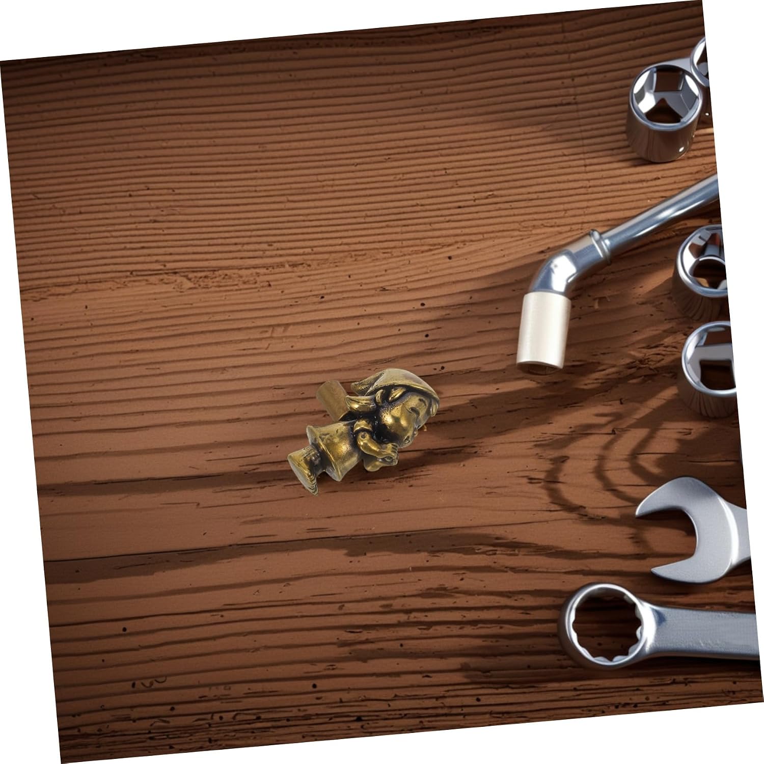 jojofuny Cute Praying Girl Brass Door Knob for Boy Girl Rooms Decorative Hardware for Boy Girl's Bedrooms Nurseries and Dollhouses for Cabinets and Drawers