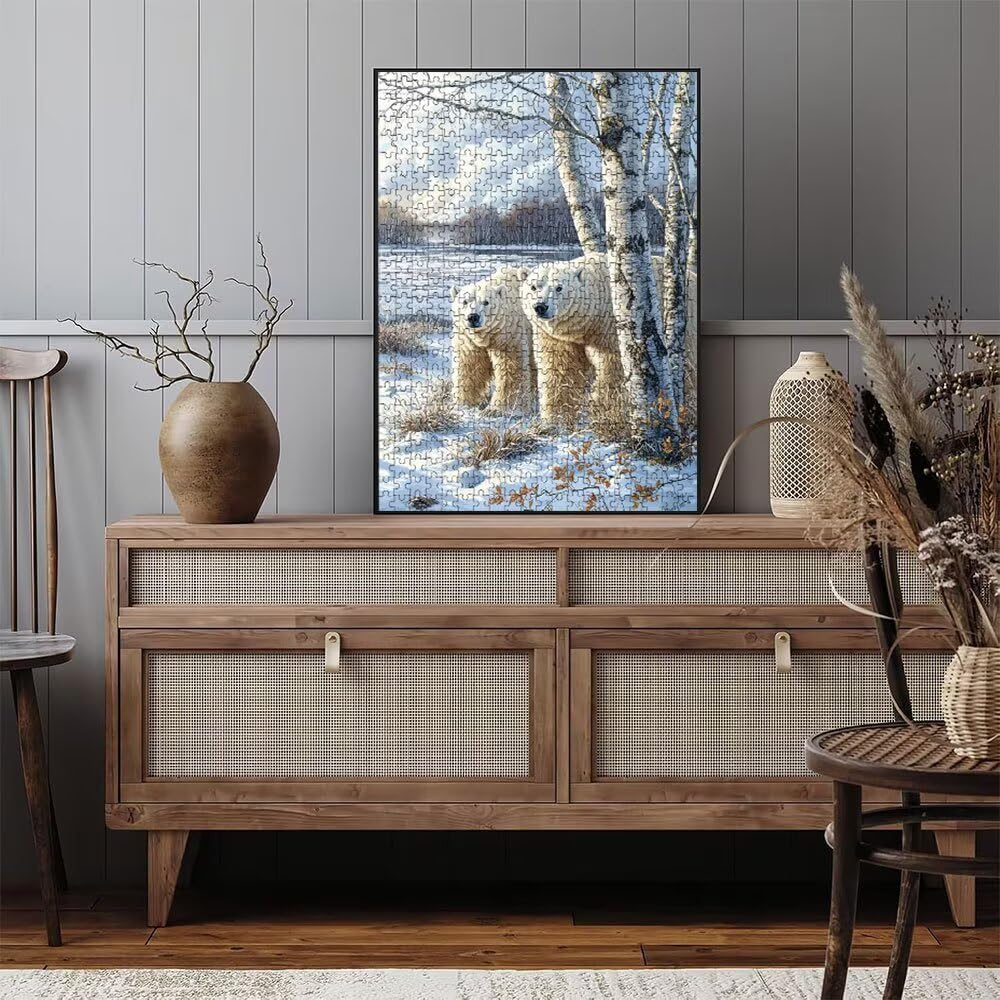 Puzzle 6000 Pezzi, Orso Bianco Neve 3D Puzzle per Adulti Impegnativo, Educa Puzzles Artistico, Divertente E Stimolante Puzzles Decorativo per La Famiglia, Regalo e Decorazione Pareti DX0YL6-980