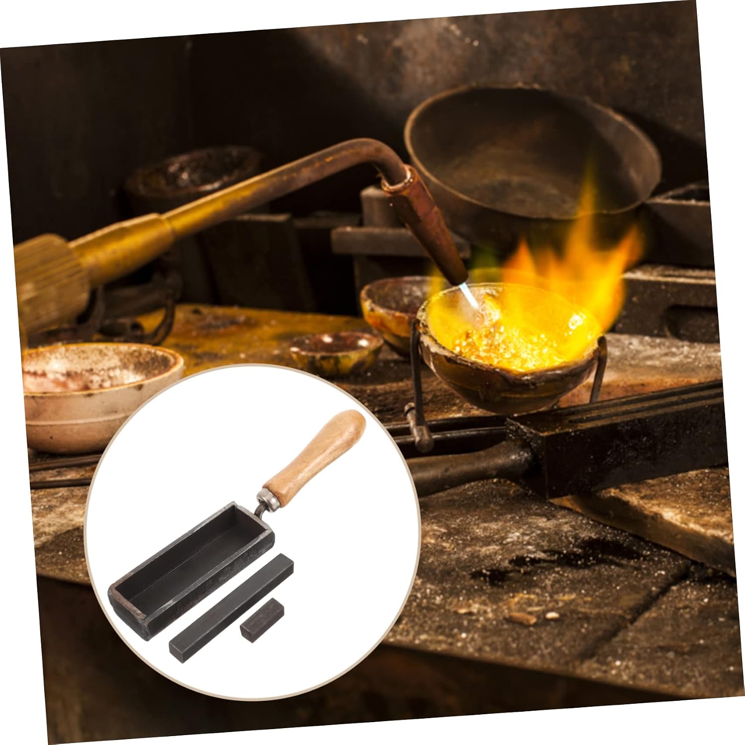 Gold Tool Melting Casting Tool Ingot for Silver Casting Wire Melting Pour Mould Supply Ingot Melting Silver Casting Melting Ingot Iron
