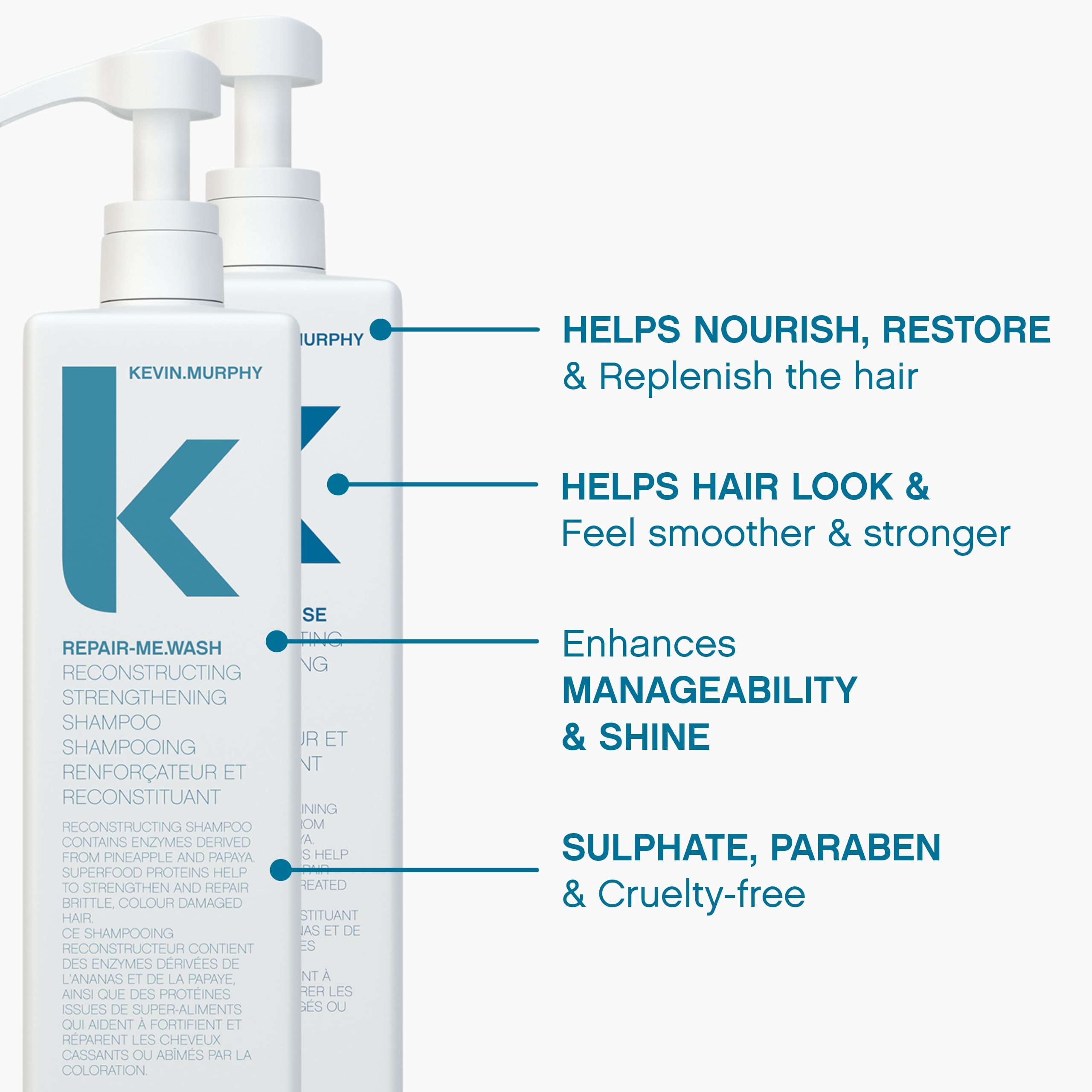 KEVIN.MURPHY REPAIR-ME.WASH RINSE 2本セット Amazon.com : KEVIN.MURPHY REPAIR-ME.WASH & RINSE - Moisturising
