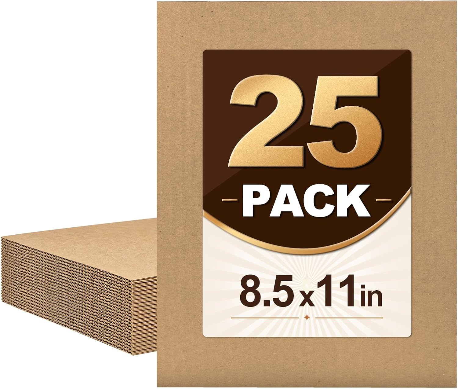 Paquete de 25 hojas de cartón corrugado Magicheap, 8.5 pulgadas x 11 pulgadas miniatura 1