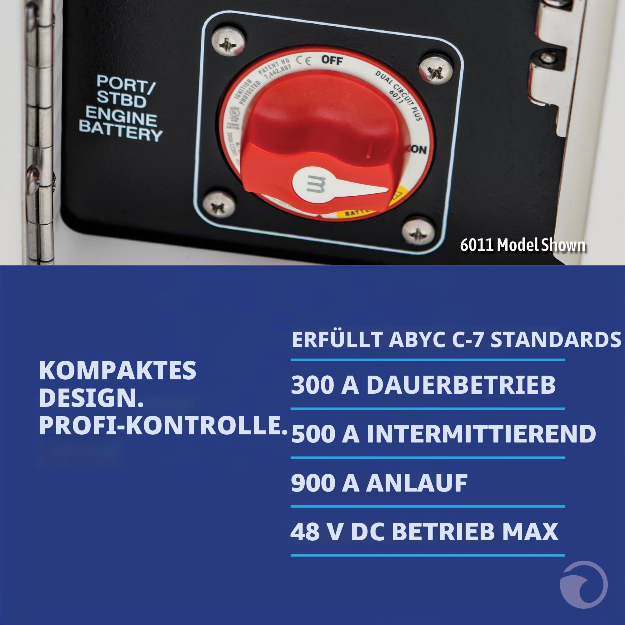 Blue Sea Systems Batterieschalter, 300 A, m-Serie