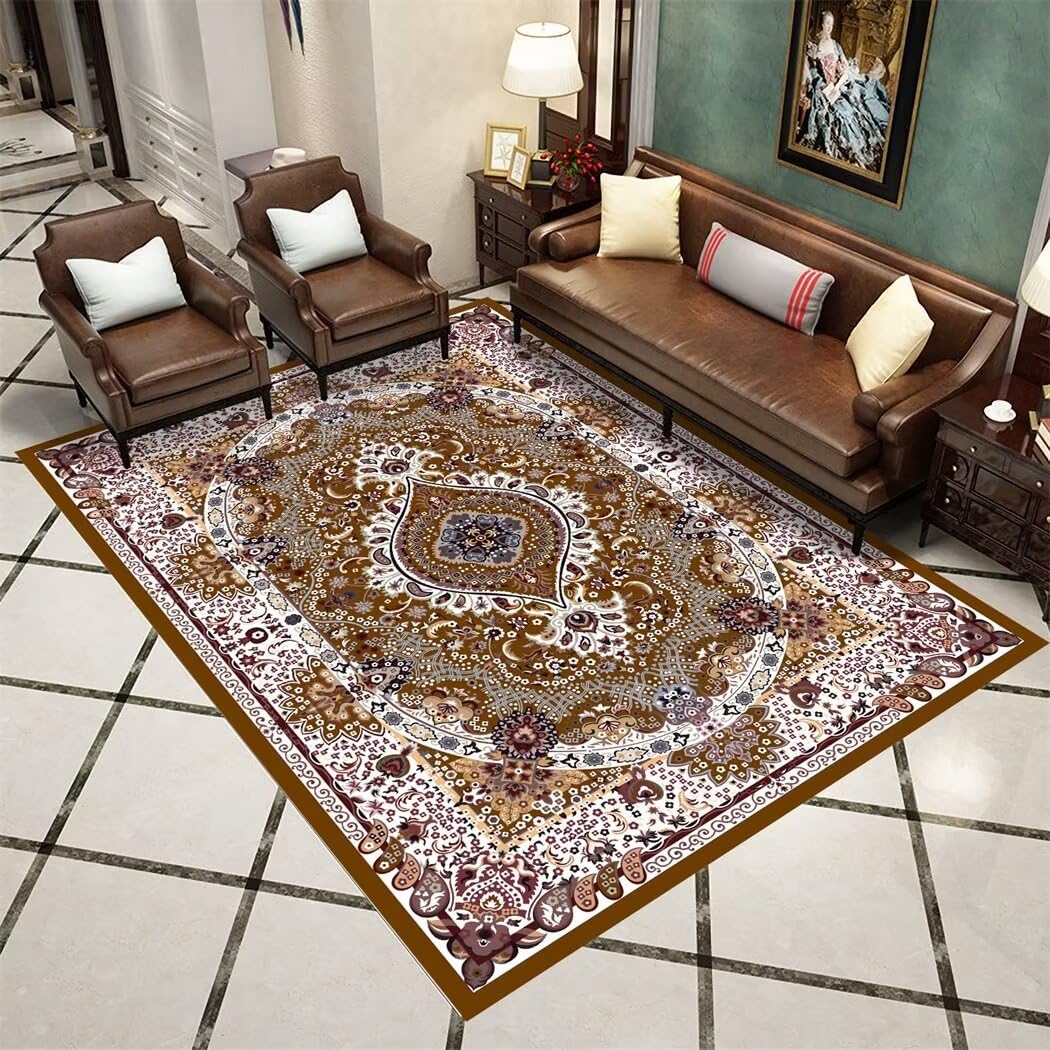 Tapis de salon au motif floral pastoral pour sublimer votre chevet