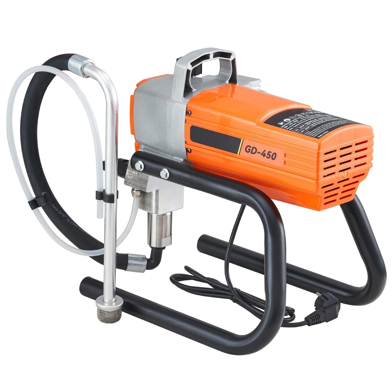 1500W 1800W Pro Airless Wall Paint Sprayer Electric Sprayer Gun Kit Adjustable Spray Pressure Wall Paint Spraying Machine(1800W)