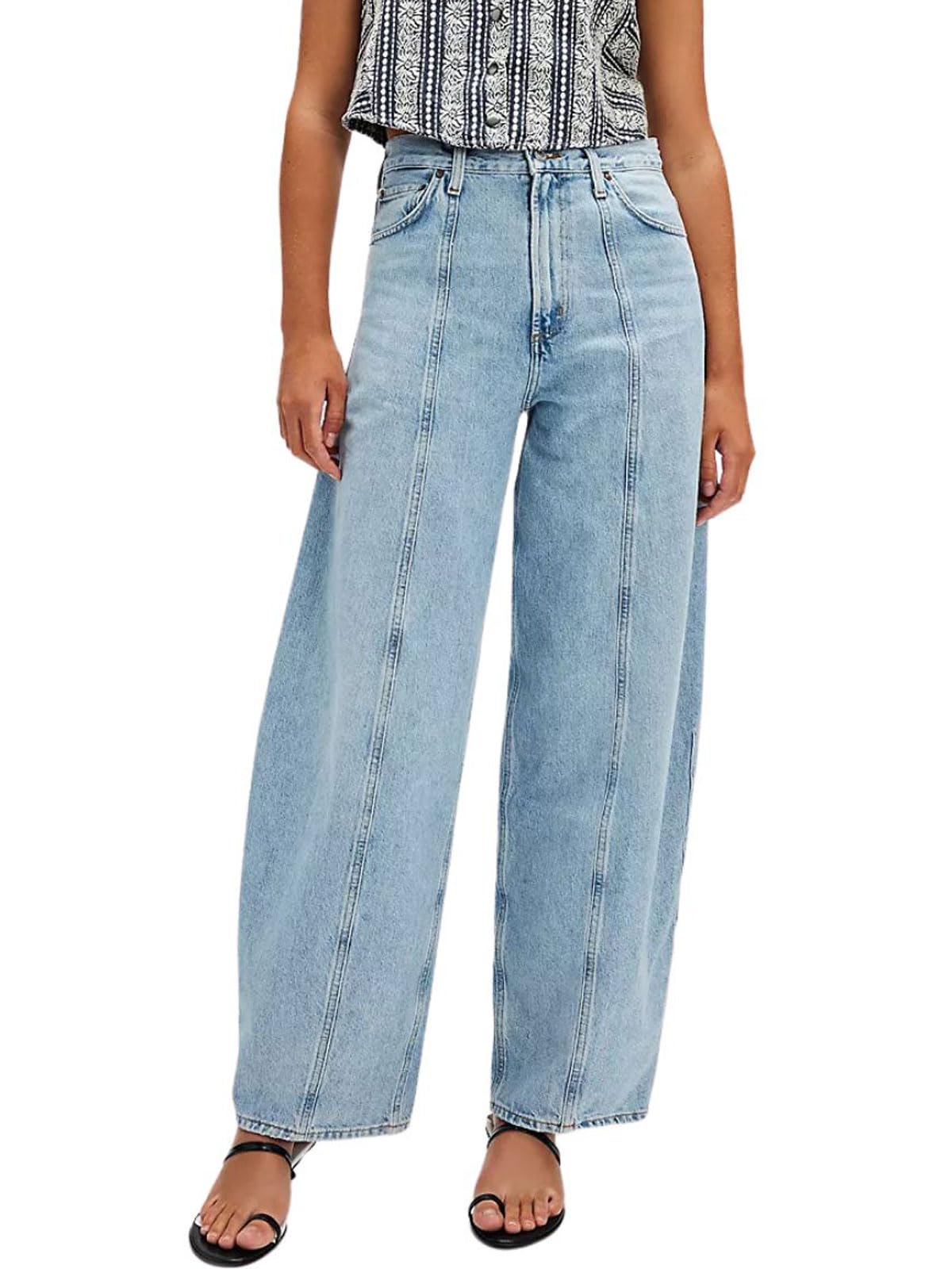 utcoco Y2k Jeans for Women 2024 Baggy Boyfriend Tube Denim Pants