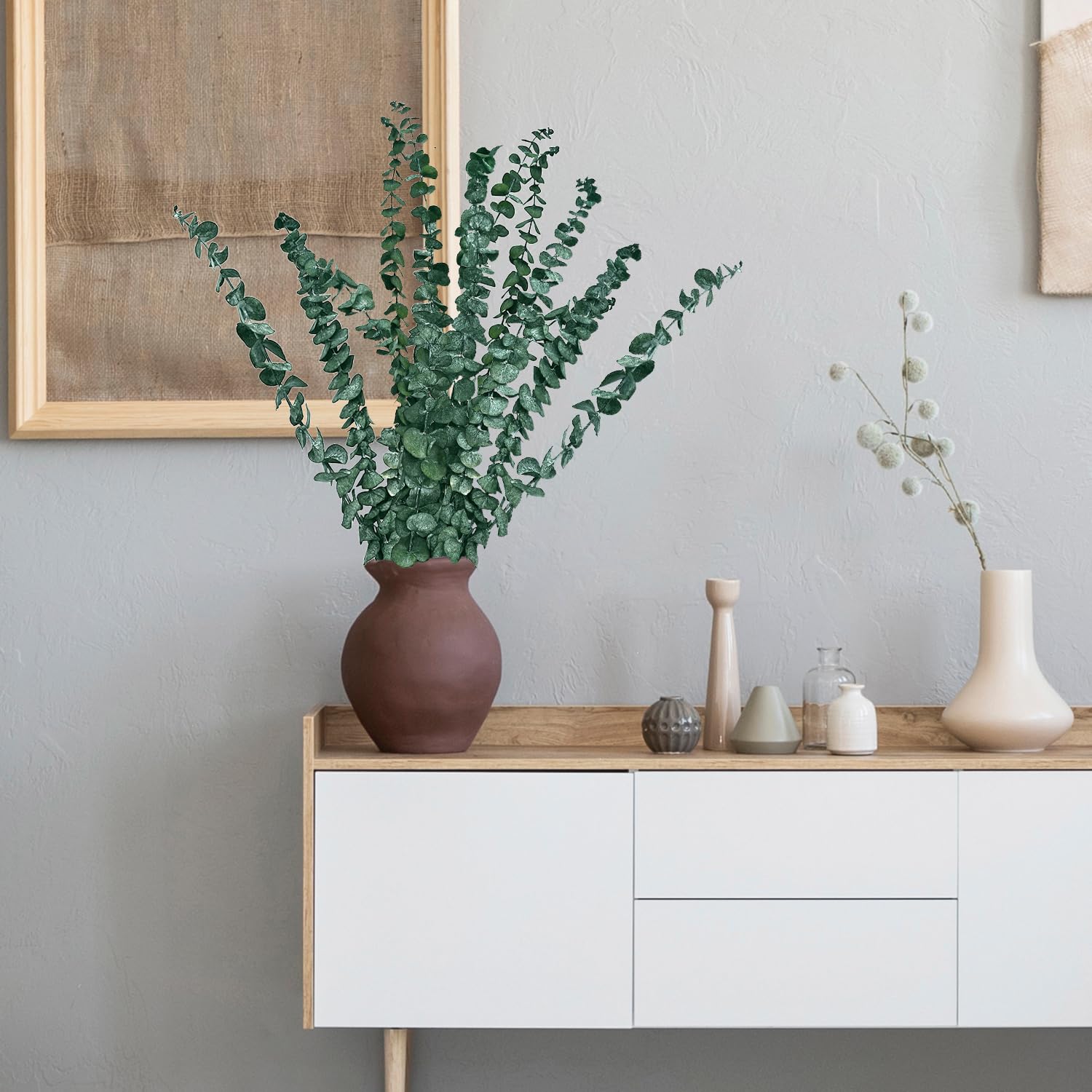 Fiori Stabilizzati Yangyou Confezione Da 20 Pacchi Di Eucalipto Essiccato Naturale, Rami Di Eucalipto Freschi Conservati Per Composizioni Floreali, Decorazioni Per La Casa Di Nozze Rami Secchi Decorativi Alti