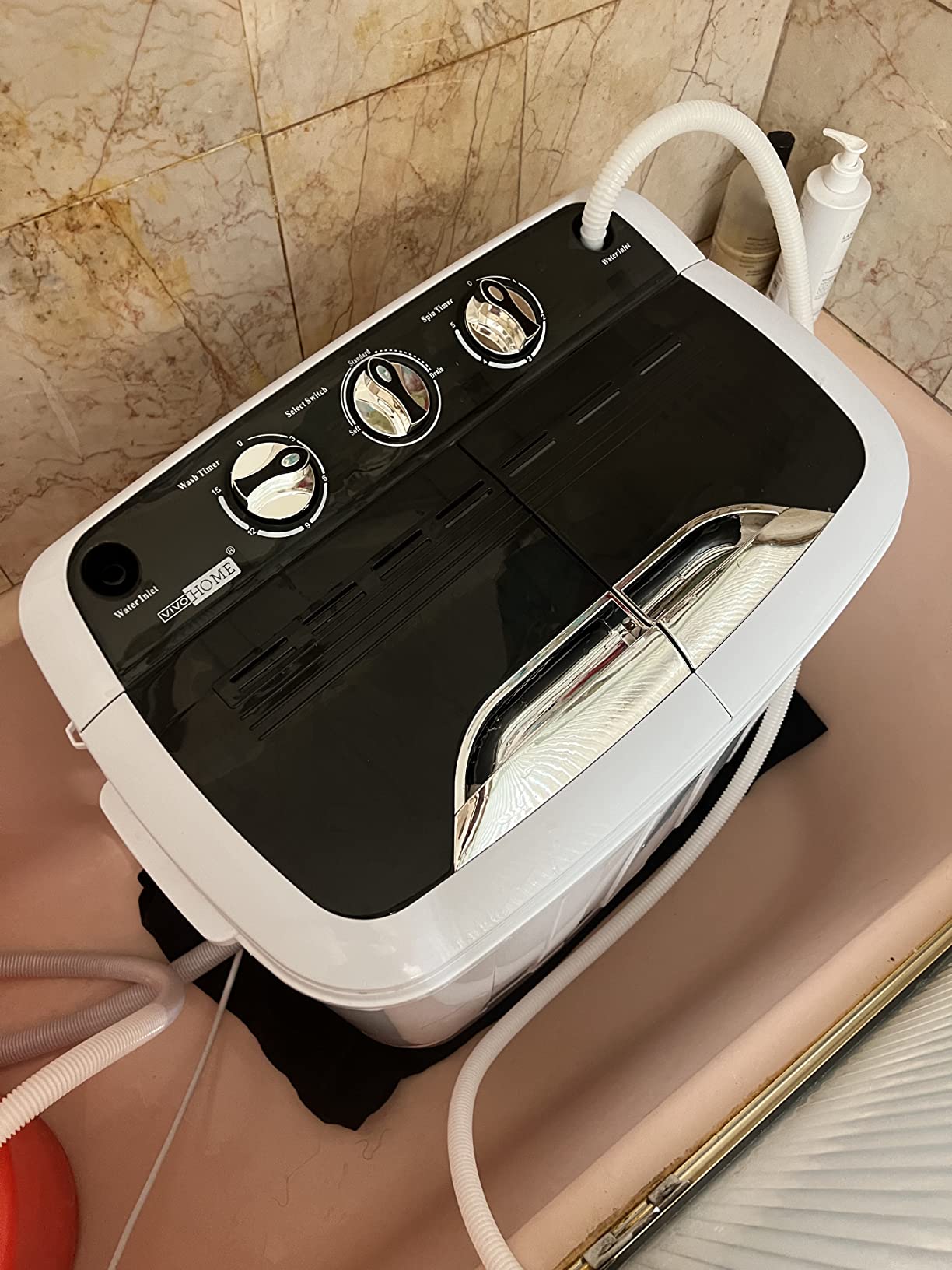 40/mo Finance VIVOHOME Electric Portable 2 in 1 Twin Tub Mini