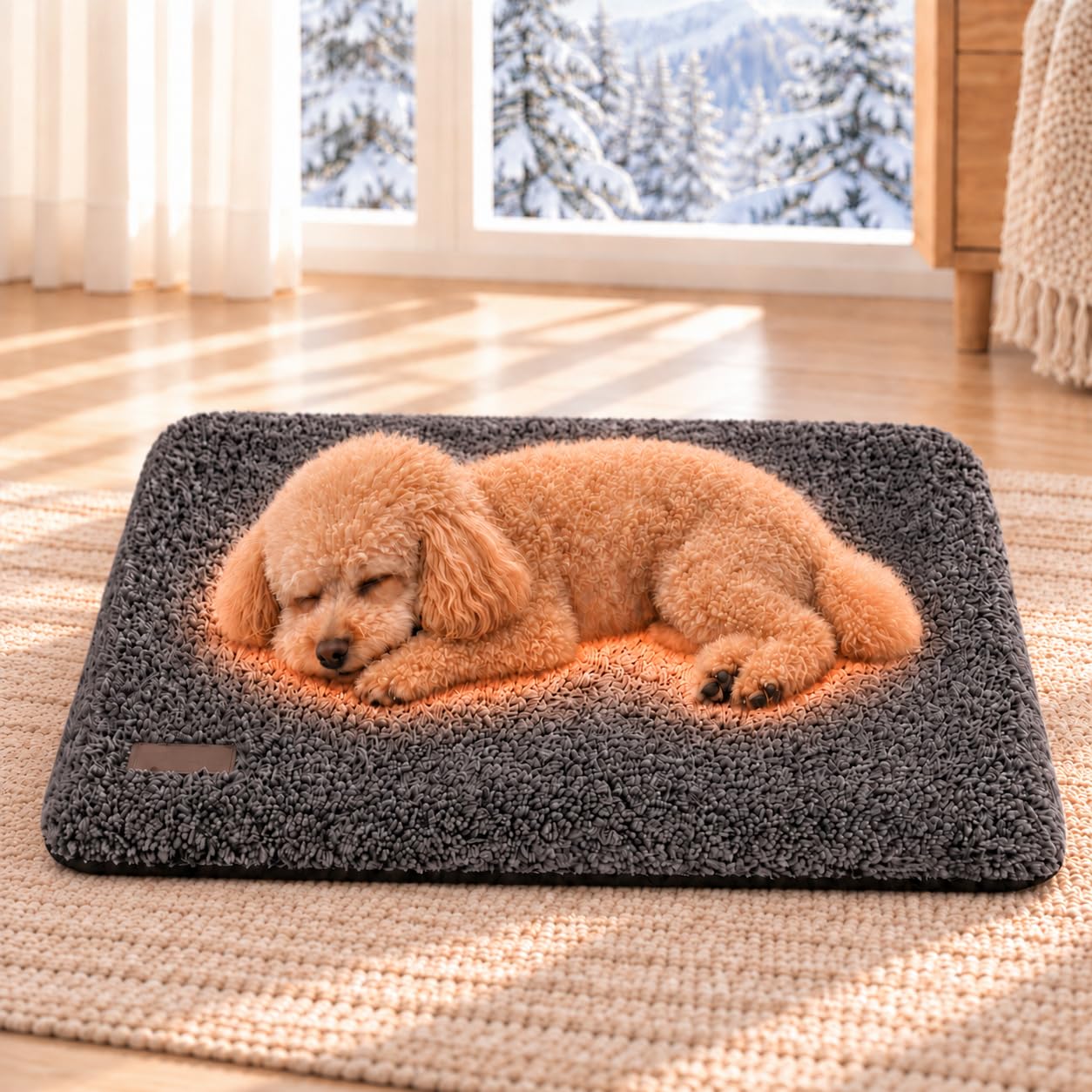Self Warming Cat Bed, Self Heating Thermal Pet Mat for Indoor Cats, 75x50cm