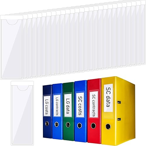 Paquete de 30 bolsillos autoadhesivos para tarjetas de índice, con apertura superior, tarjetero ideal para organizar y proteger tus tarjetas de