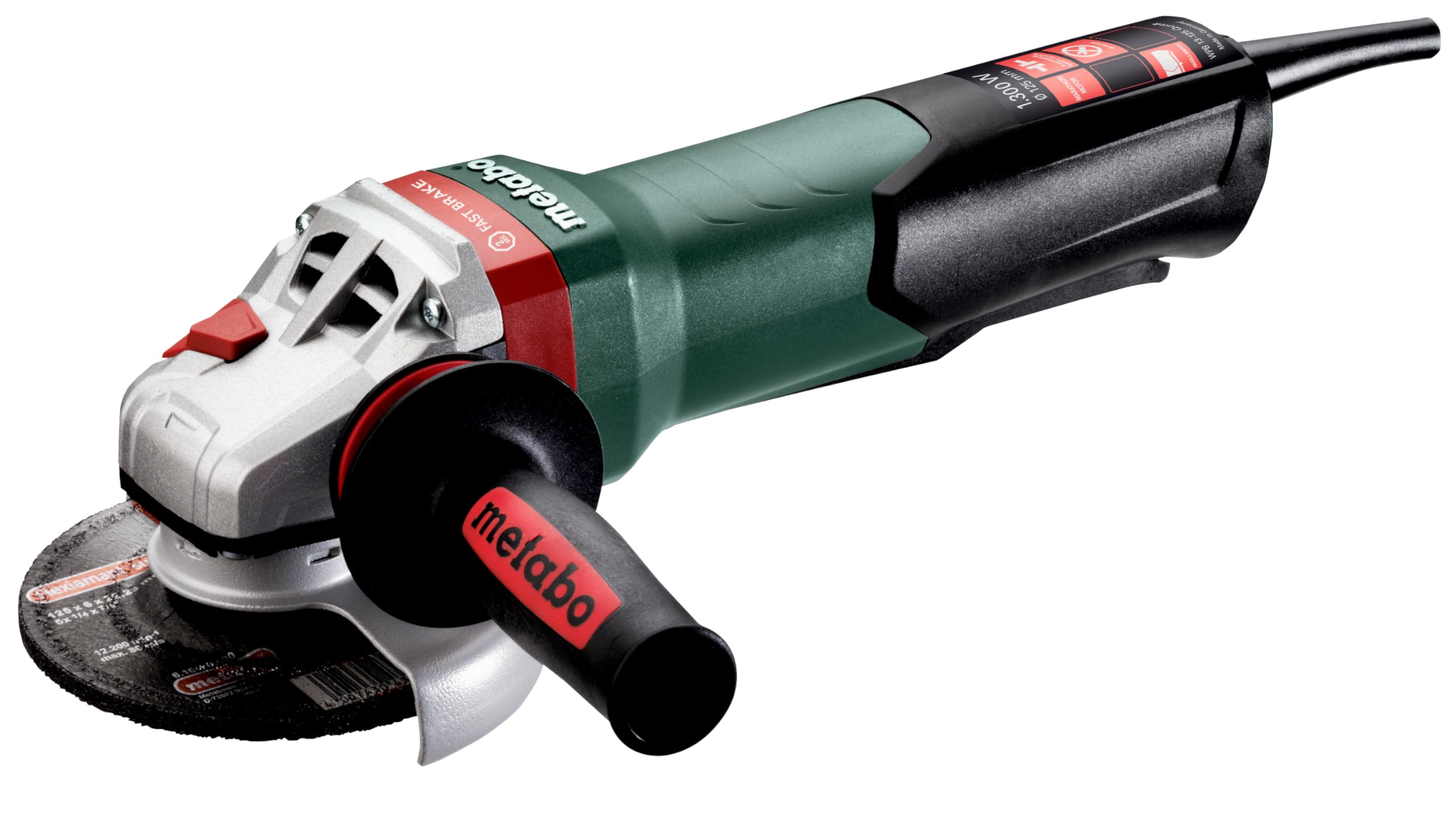 Mini amoladora WPB 13-125 Quick_1300V de 1300 vatios con disco de 125 mm para corte radial de metal