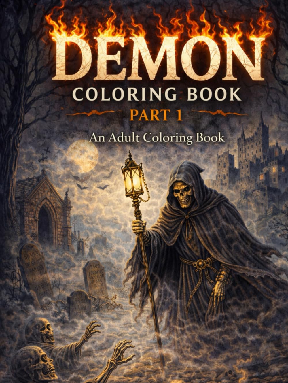 DEMON Coloring Book Part1: An Adult Coloring Book (NIGHTMARE BESTIARY A Demon & Horror Coloring Series)