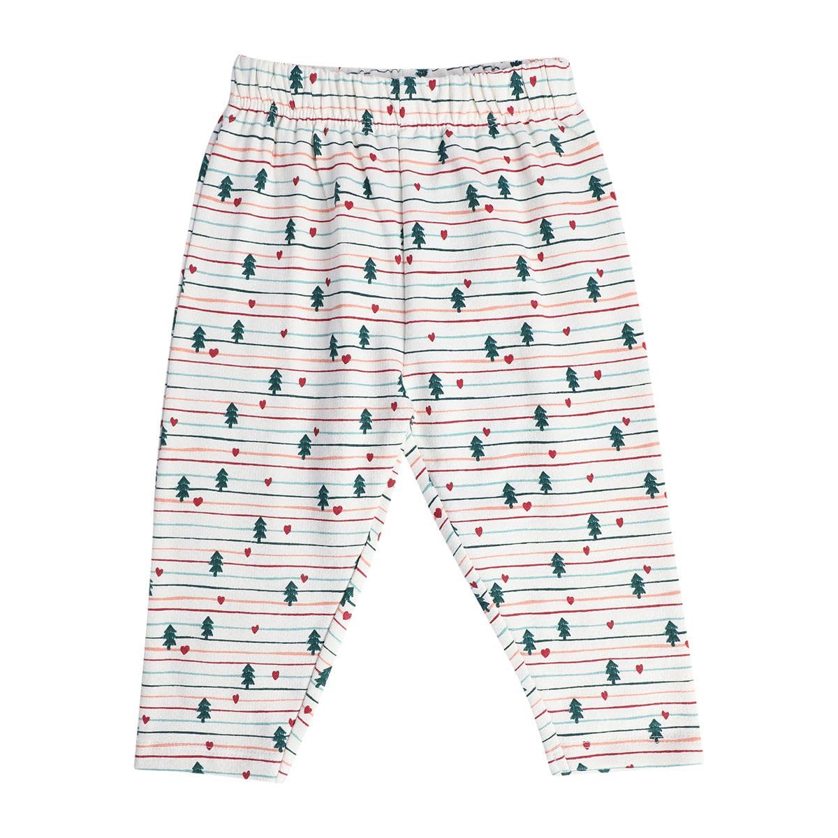 Mini Klub Baby Full Length Knit Cotton White/Red/Yellow Printed Bottom (Pack Of 3, New Born) - Image 6 thumbnail