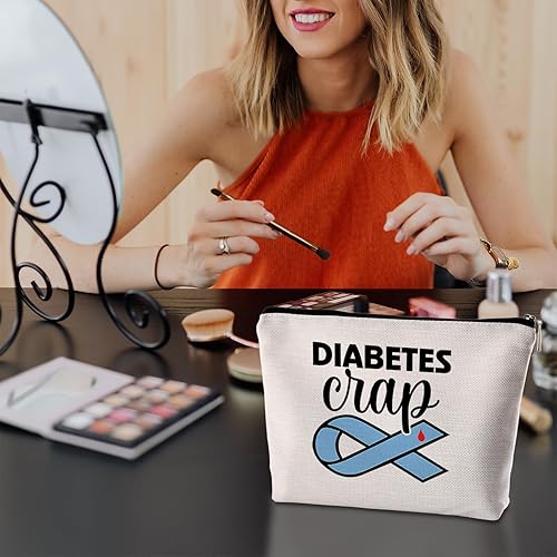 Miniatura 5 de Suministros para diabéticos, bolsa de suministros para diabéticos, kit de emergencia diabética, divertida bolsa de cosméticos de viaje para mujeres,