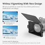 SmallRig Mini Matte Box Lite with Top Flag for DSLRs and Mirrorless Cameras, Compatible with 67mm/72mm/77mm/82mm/95mm Lenses, Comes with Filter Tray - 3575