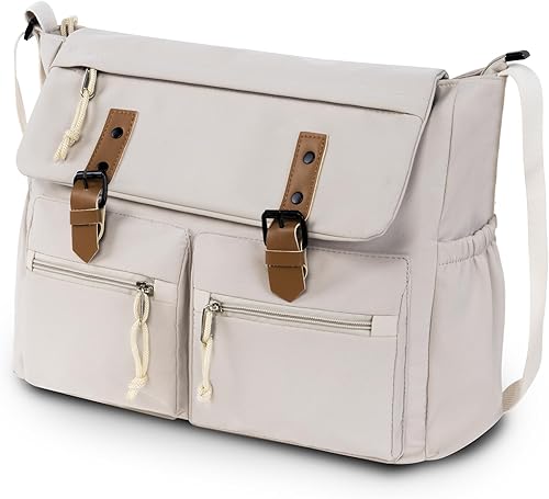 Lovvento Bolsa tipo mensajero para hombre  Bolsa para laptop de 15.6 pulgadas, bolsas cruzadas de lona para hombre