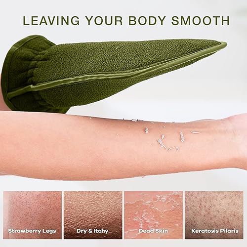 Miniatura 6 de Guantes exfoliantes profundos para piel suave, guante exfoliante y limpiador de piel que elimina la piel muerta, ideal para eliminar el bronceado en