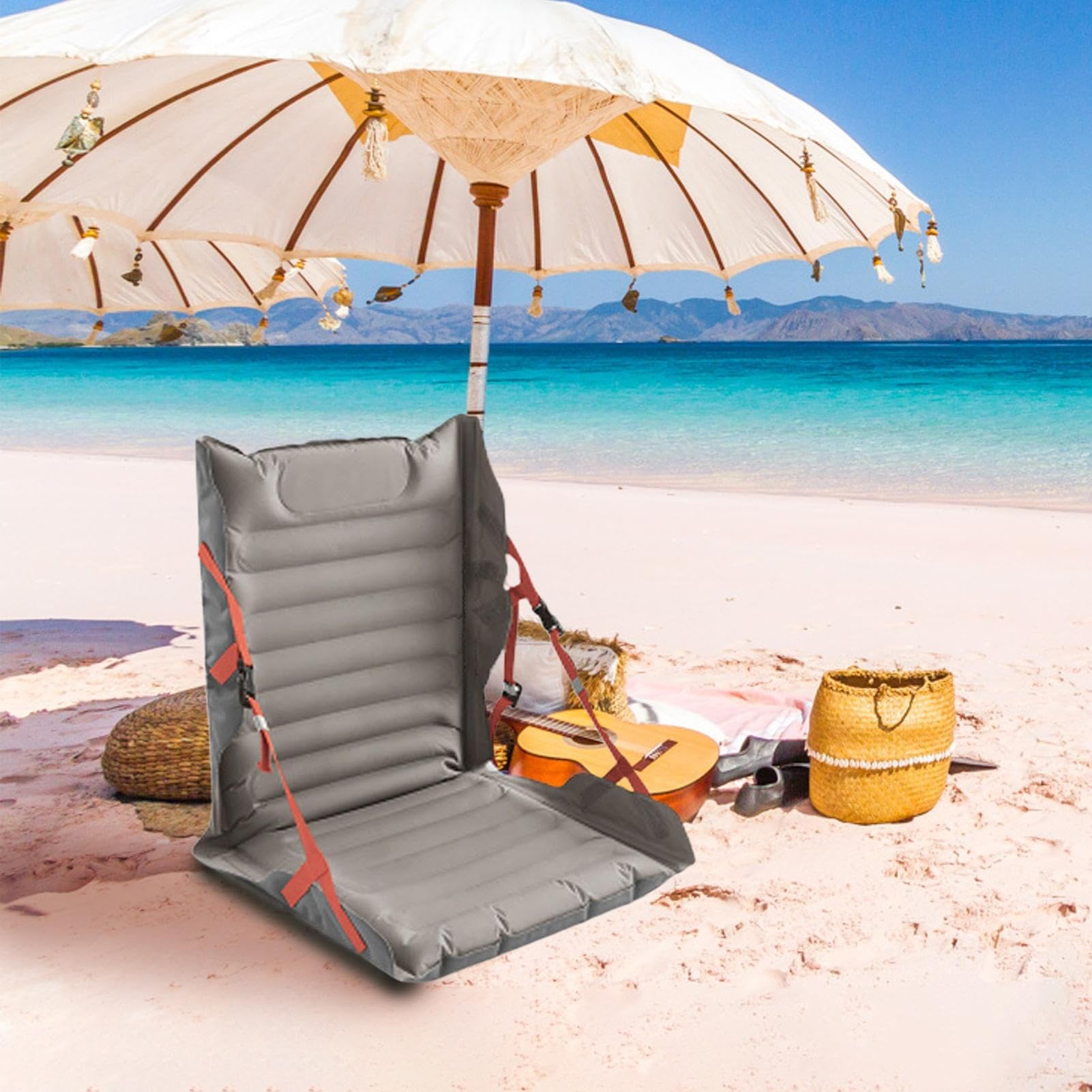 Générique Aufblasbarer Stadionsitz, aufblasbare Freizeit-Sitze | Ergonomisches Bodenkissen für Wandern, Sport, Angeln, Camping, Reise