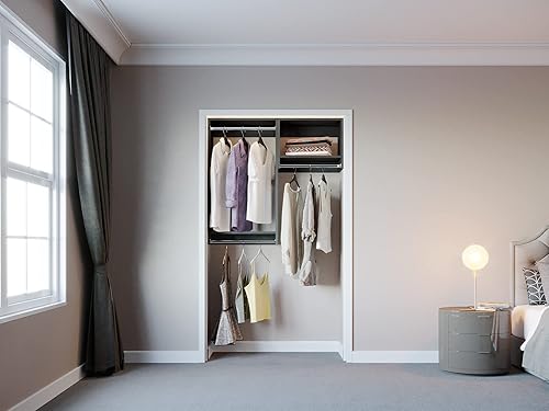 Miniatura 6 de Kit de armario con varillas para colgar, sistema de armario esquinero, estantes de armario, organizadores de armario y estantes de almacenamiento