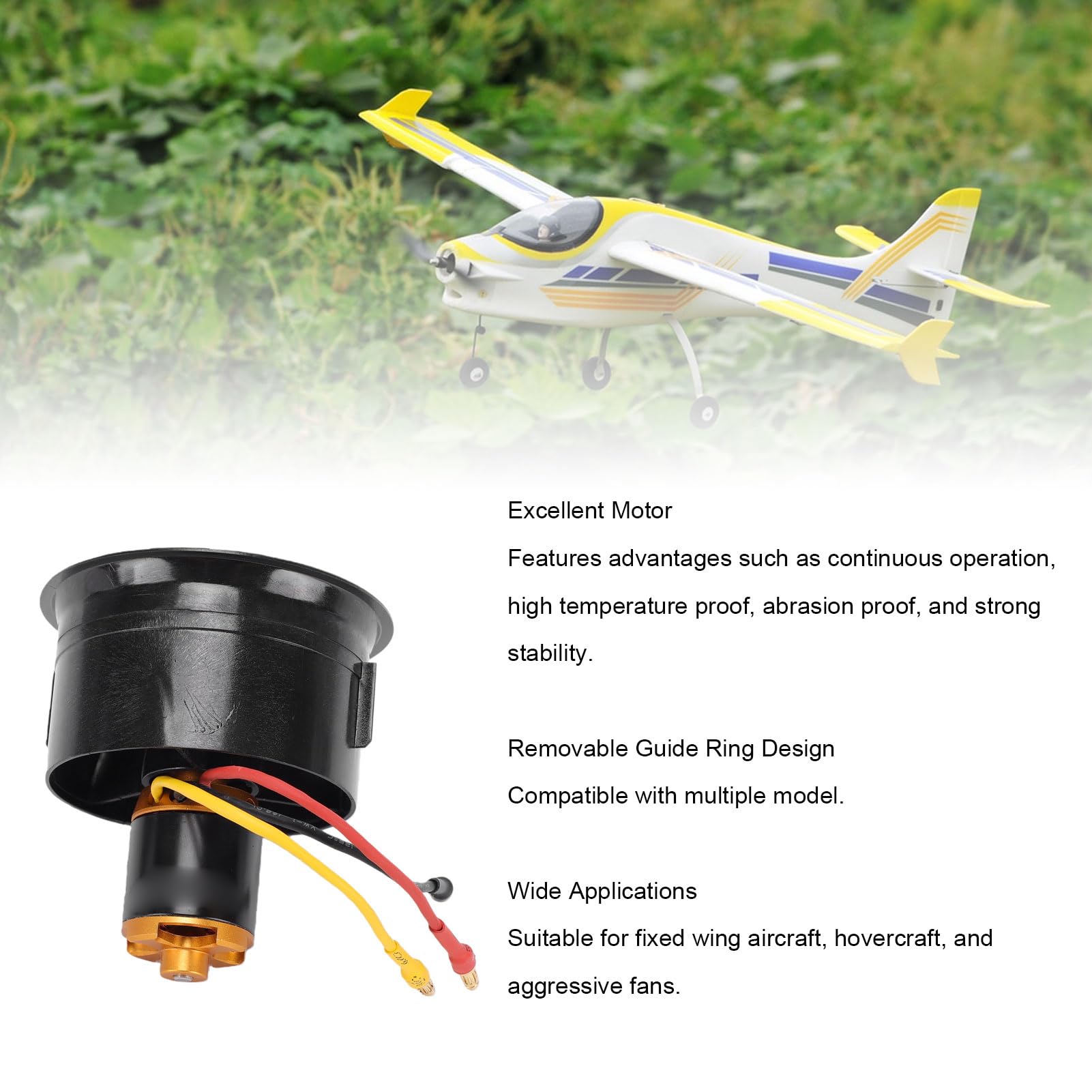 Wentylator Kanałowy RC o średnicy 64 Mm i 12 Ostrzach, żaroodporny Silnik Outrunner o Mocy 2900 KV do Poduszkowców Lotniczych