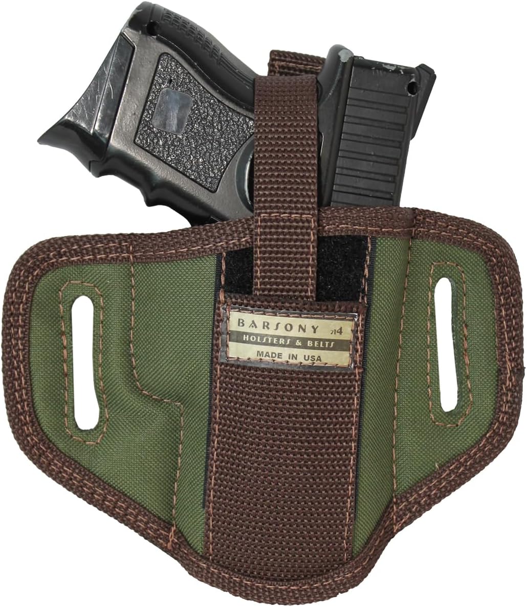 Barsony New Woodland Green Ambidextrous Pancake Holster for Full Size 9mm 40 45 Pistols